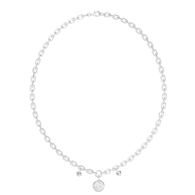 Guess acciaio collana con madreperla G talismano JUBN06199JWRHT/U donna trasparente perlato argento 3849