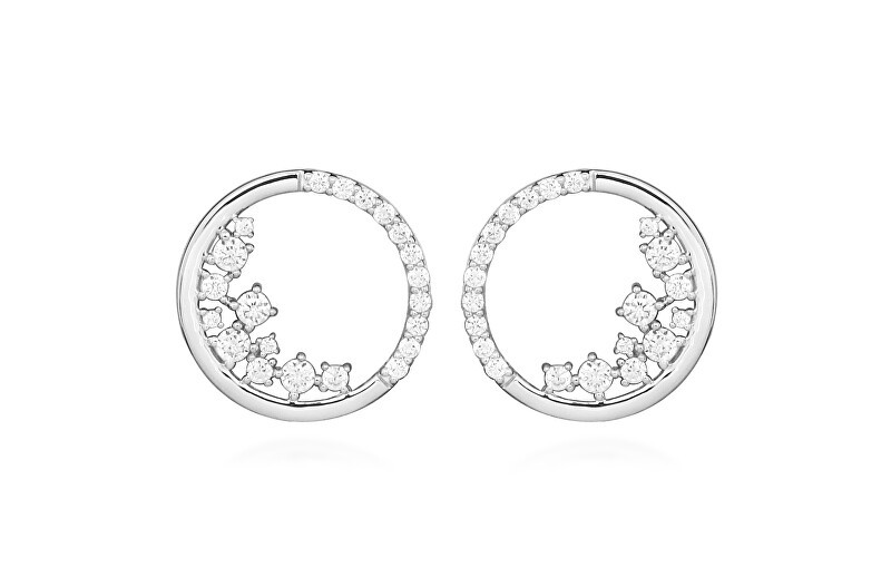 Silver Cat delicato silver orecchini con zirconi bellezza SC652 donna trasparente silver 0650