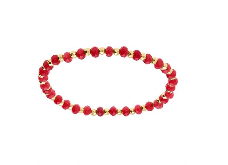 Kalace placcato oro bracciale con rosso perle 120854F donna oro rosso 0027
