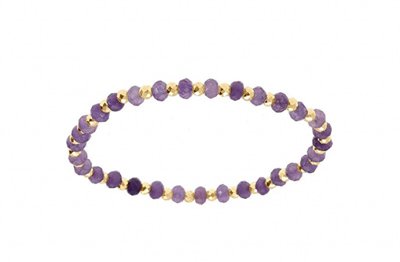 Kalace placcato oro bracciale con viola perle 120854V donna oro viola 0030