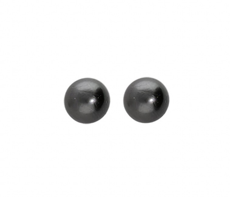 Kalace elegante orecchini con genuine Tahitian perla TA/EAR7MM donna nero grigio perlato argento 0032