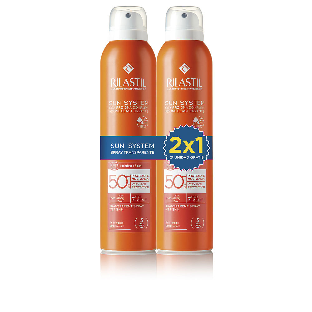 Rilastil Sun System Transparent Spray Wet SkinSPF 50 2x200ml Unisex