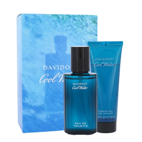 Davidoff Cool Water Man Gift Set eau de toilette 40 ml and Shower Gel Cool Water Man 75 ml uomo 40ml