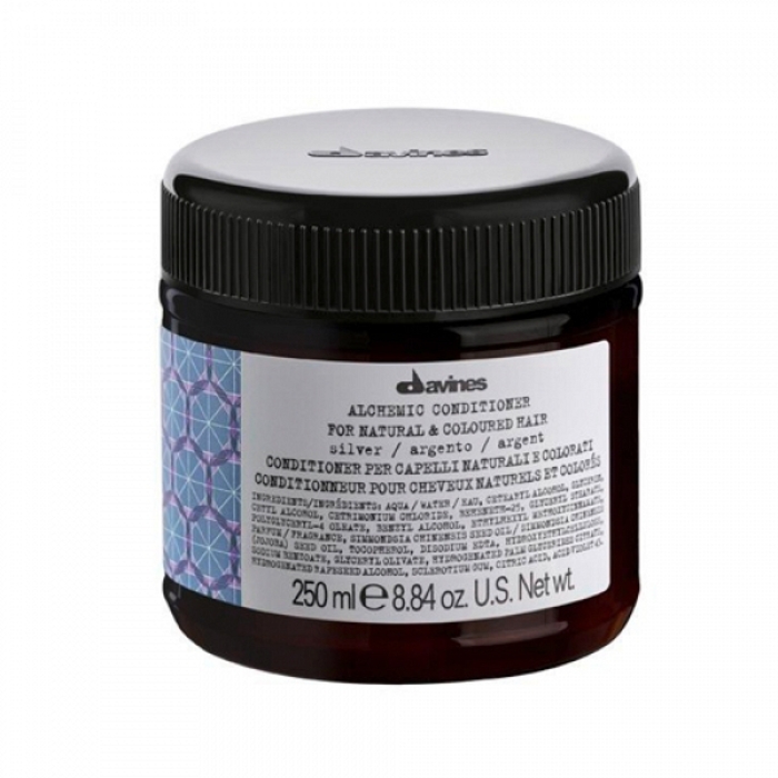 Davines Alchemic Conditioner For Natural and Coloured Hair Silver zesvtlovan a blond vlasy Kondicionr donna 250ml