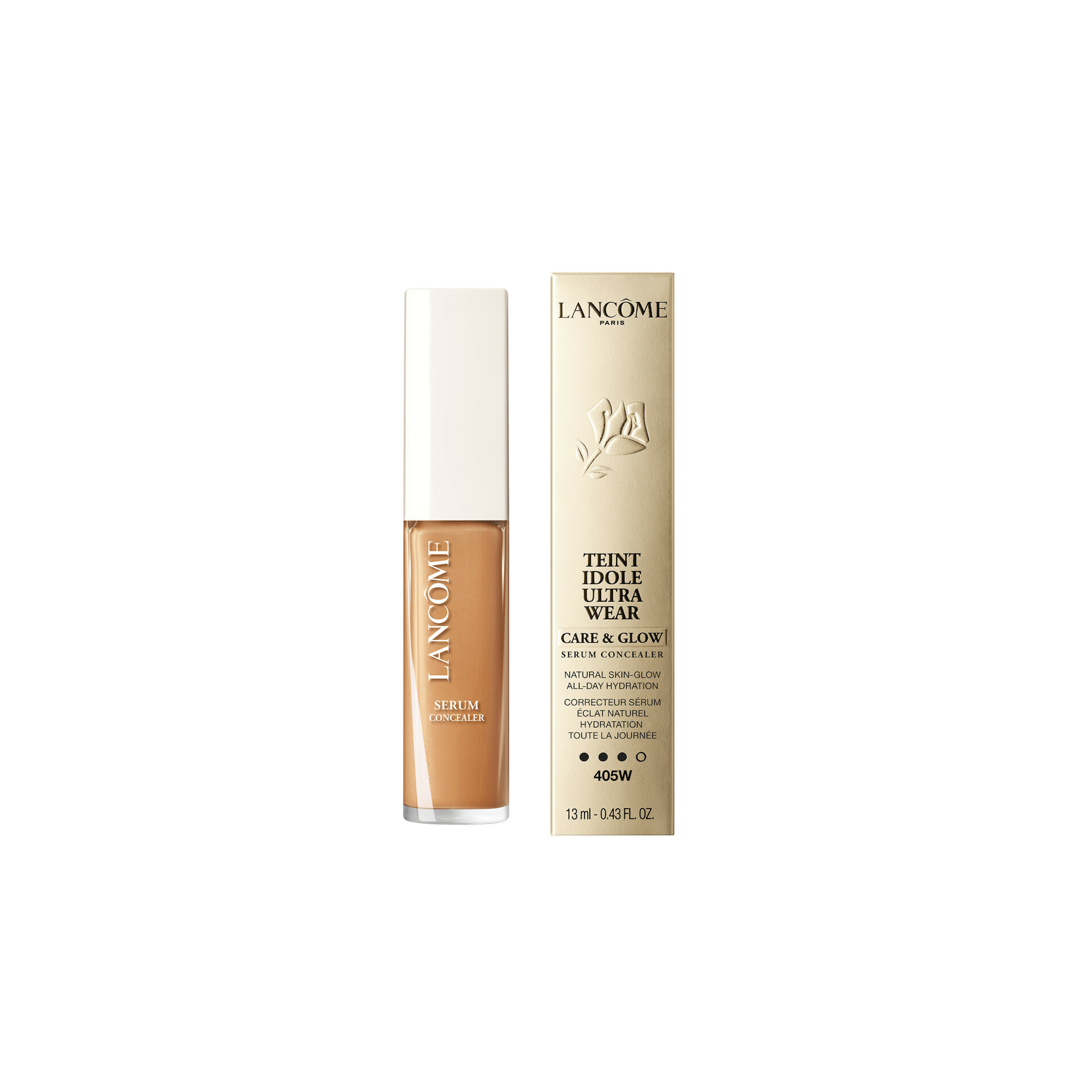 Lancme TEINT IDOLE ULTRA WEAR care and glow serum concealer 405W 135ml donna
