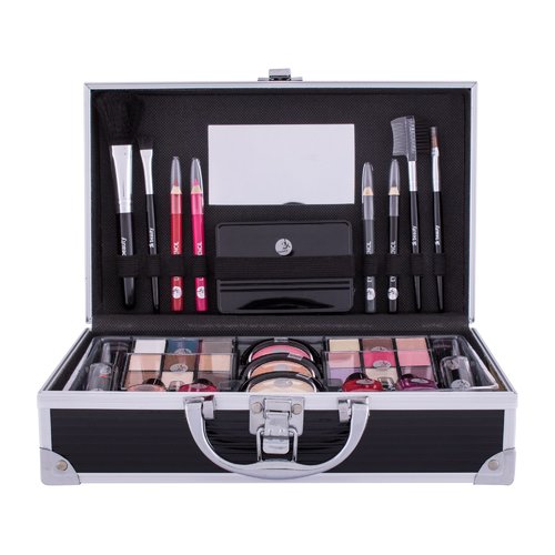 2K Fabulous Beauty Train Case Black Suitcase with decorative cosmetics donna 660g
