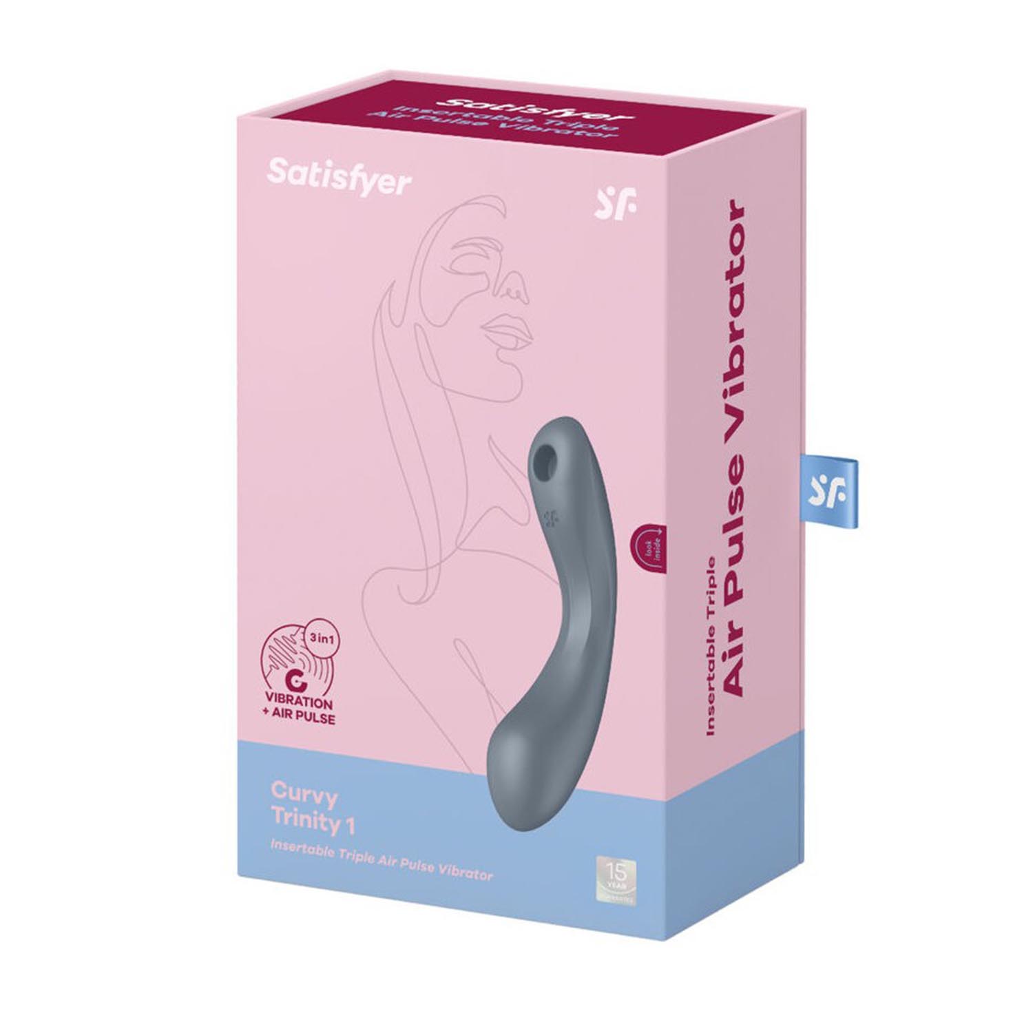 Satisfyer curvy trinity 1 vibrador gris 1un donna