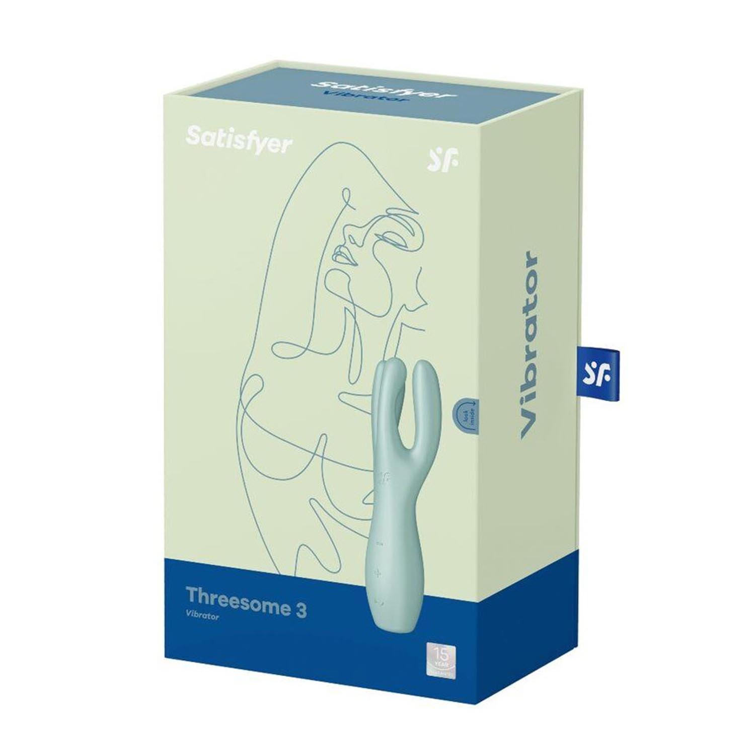 Satisfyer threesome 3 vibrador verde 1un donna