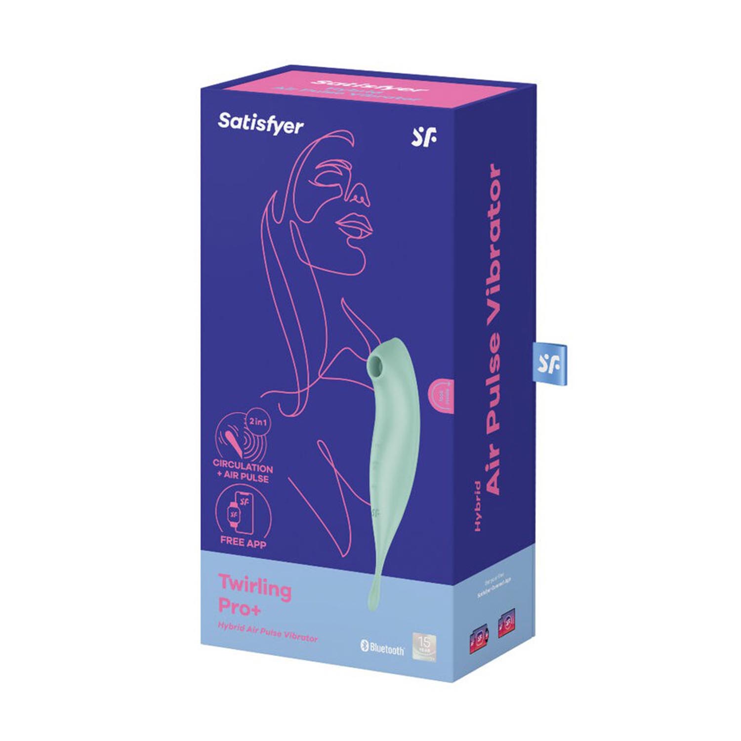 Satisfyer twirling pro vibrador hibrido de aire app menta 1un donna
