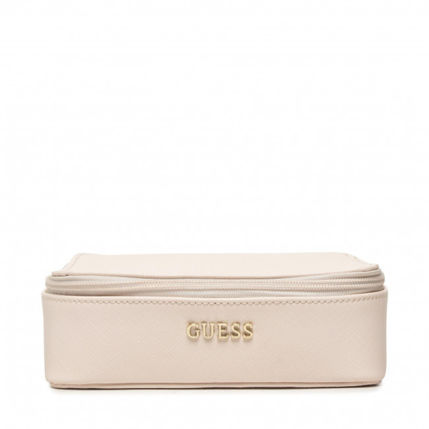 Guess Holdall Synthetic Leather Bag Jewelry Case Cream 18 x 6 x 18cm donna