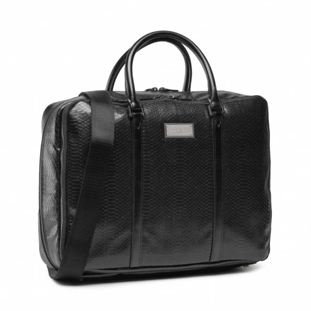 Guess Guess Leather Briefcase Laptop Compartiment Black 40 x 30 x 9 cm uomo
