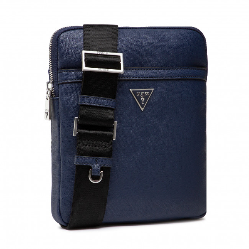 Guess Certosa Leather Crossbody Bag Blue HMCERT 195 x 225 x 132 cm donna