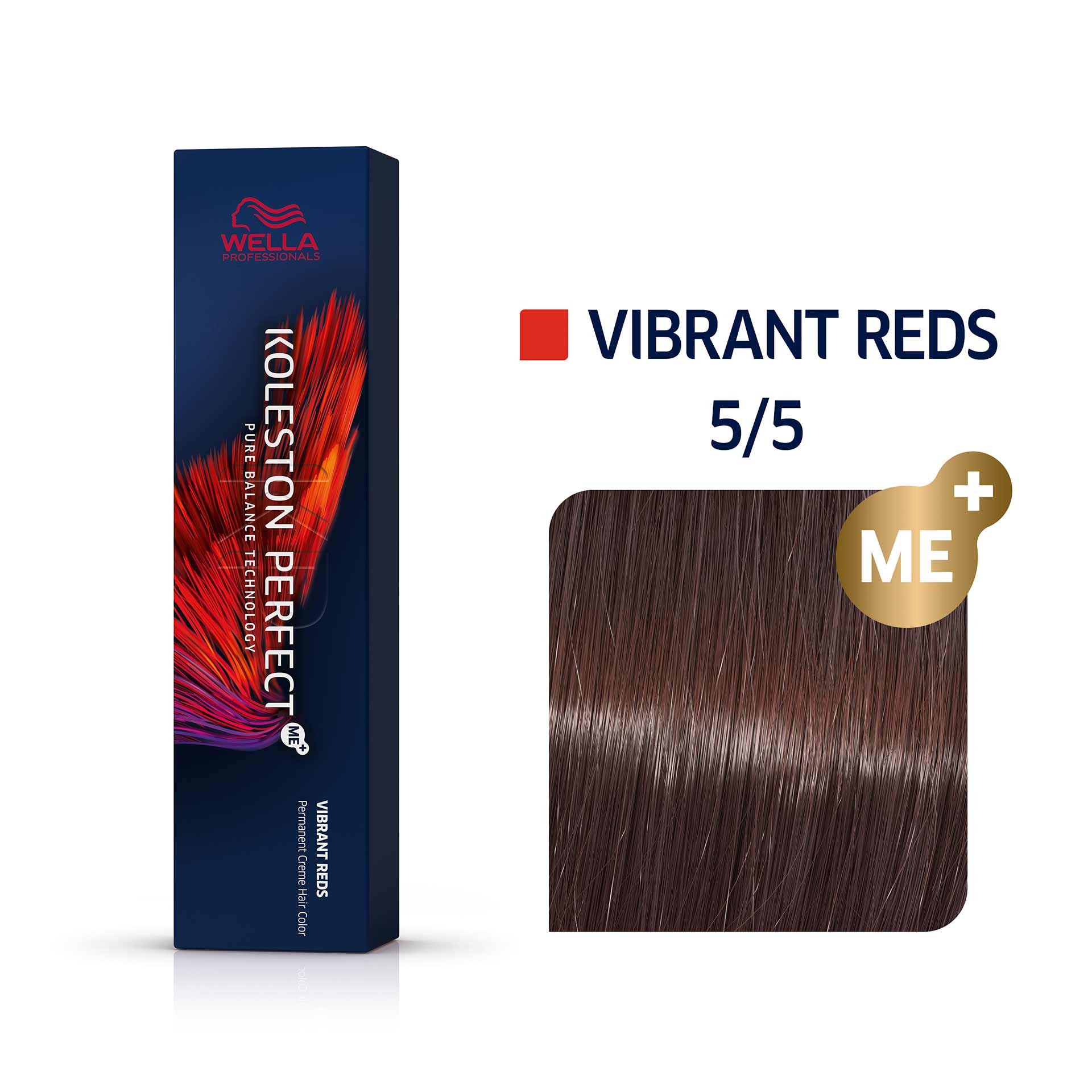Wella Professionals Koleston Perfect Me Permanent Hair Dye 55 Light Brown Red Violet 60ml donna
