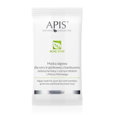 APIS AcneStop Algae Mask maschera alle alghe per pelle acneica con bamb e t verde 20g