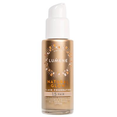 LUMENE Natural Glow Fluid Foundation SPF20 fondotinta illuminante e levigante 15 Fair 30ml