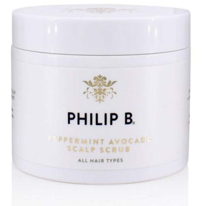 PHILIP B Scrub per il cuoio capelluto alla menta piperita e avocado Peeling per il cuoio capelluto donna 236ml