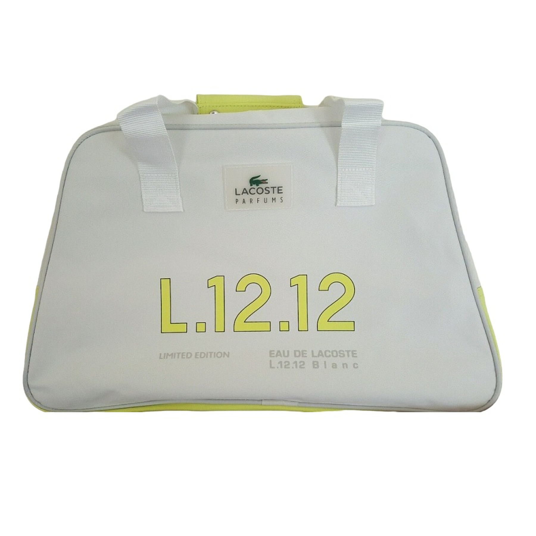Lacoste Eau de Lacoste L1212 Blanc Polyester Bag Duffel TravelGym White 48 x 18 x 30 cm donna