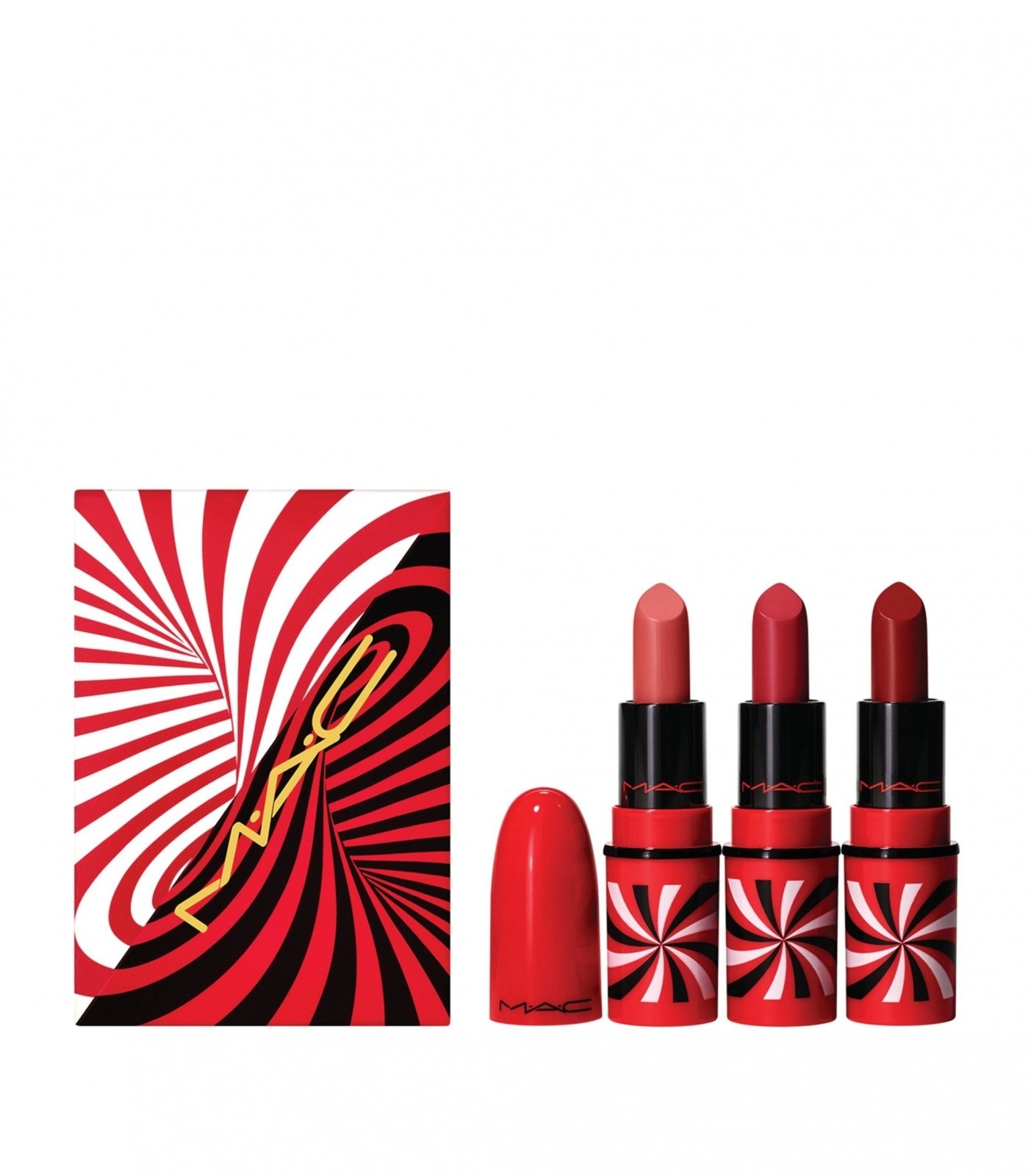 Tiny Tricks Set MAC Mini Cream Lipstick Awespicious 17 g Mini Matte Cream Lipstick Sleight Of Grand 18 g Miniature donn