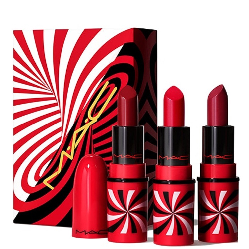 Tiny Tricks Set MAC Mini Matte Cream Lipstick AweSpicious 18 g Miniature Mini Matte Cream Lipstick SnappyGoLucky 18 g