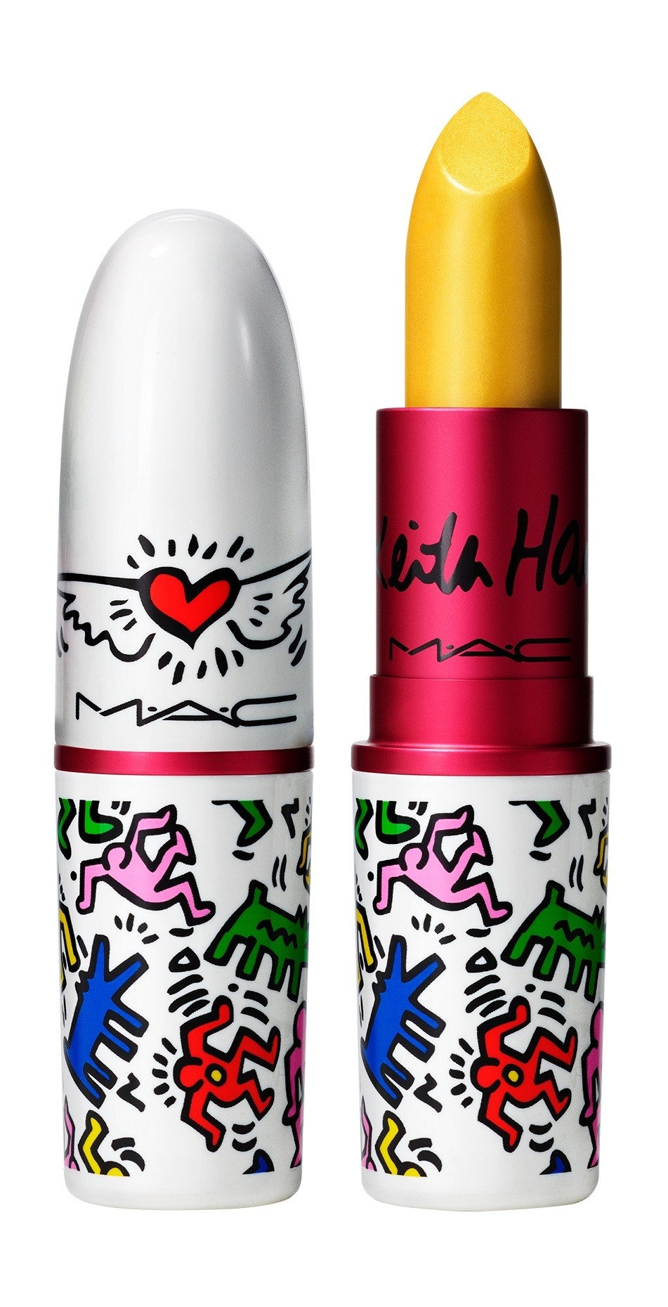 MAC Viva Glam X Keith Haring Longwear Cream Lipstick Yellow 3 g donna