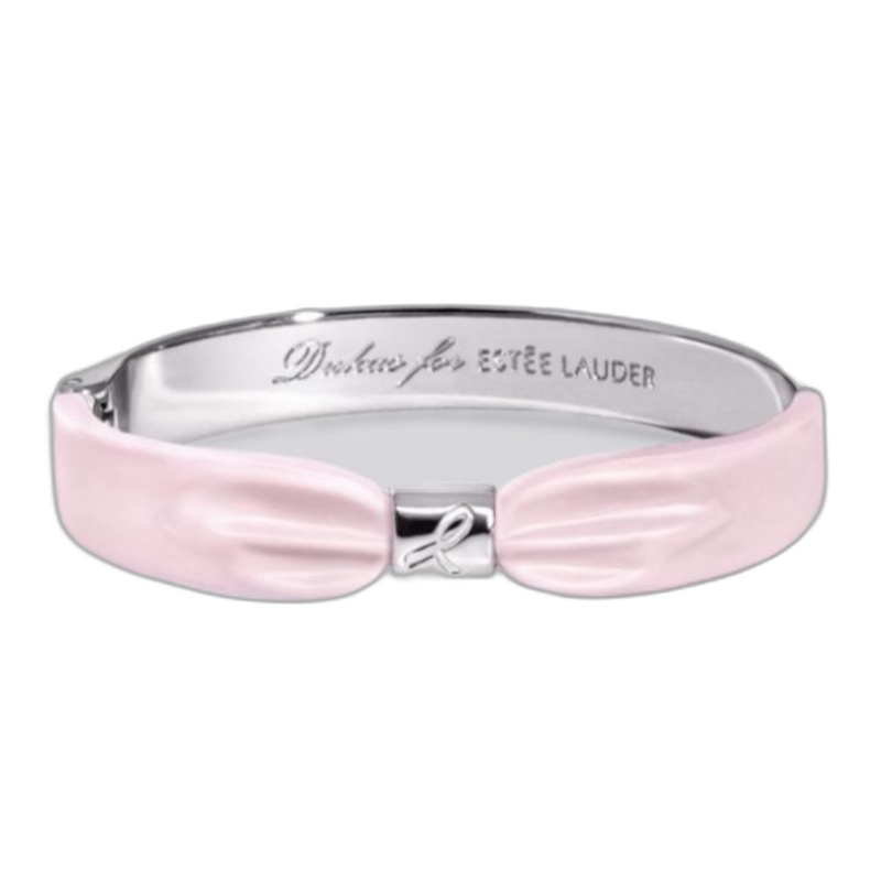 Estee Lauder Dukas Collection 2021 Pink Ribbon For Breast Cancer Awareness Campaign Bracelet Pink donna