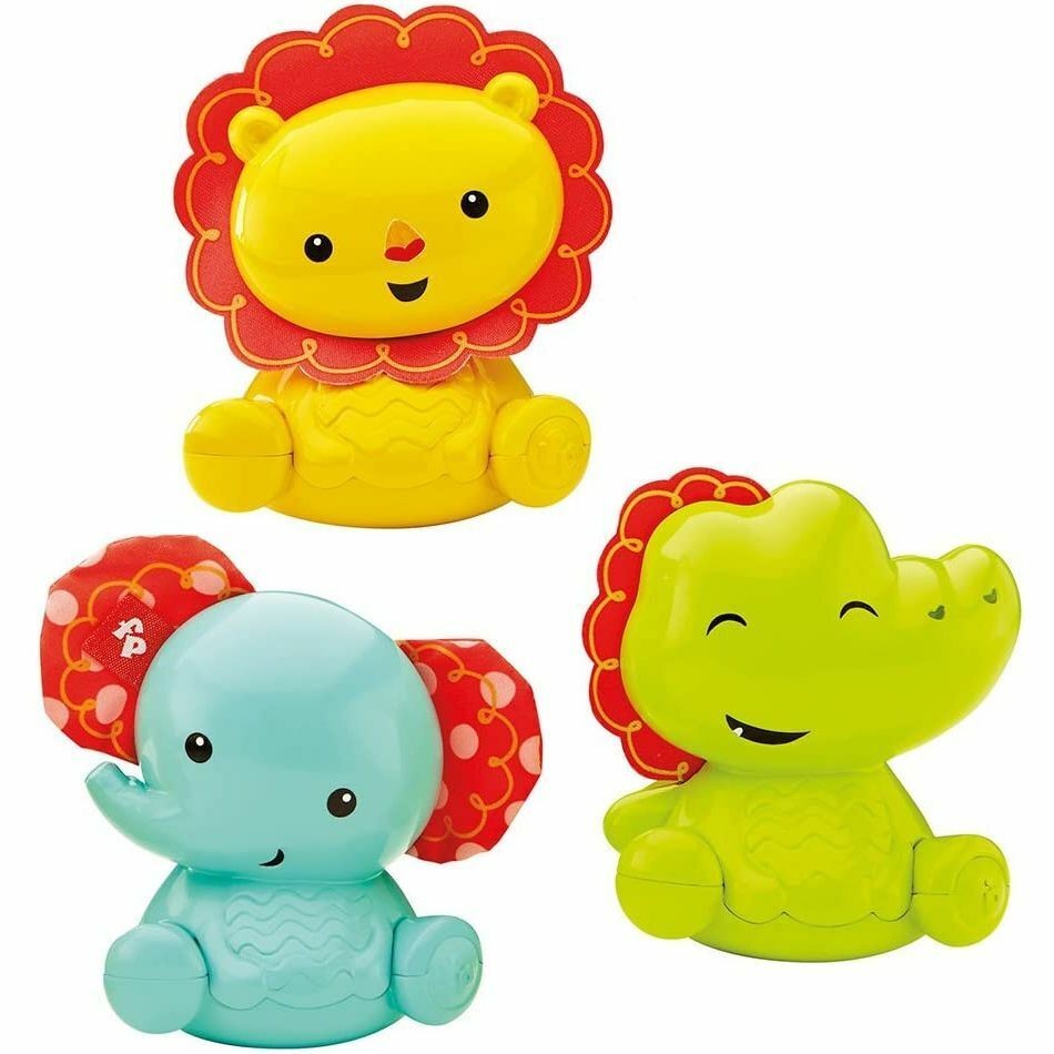 Fisher Price RolyPolly Friends Lion Elephant Crocodile Rattle Toy Sets 3 months