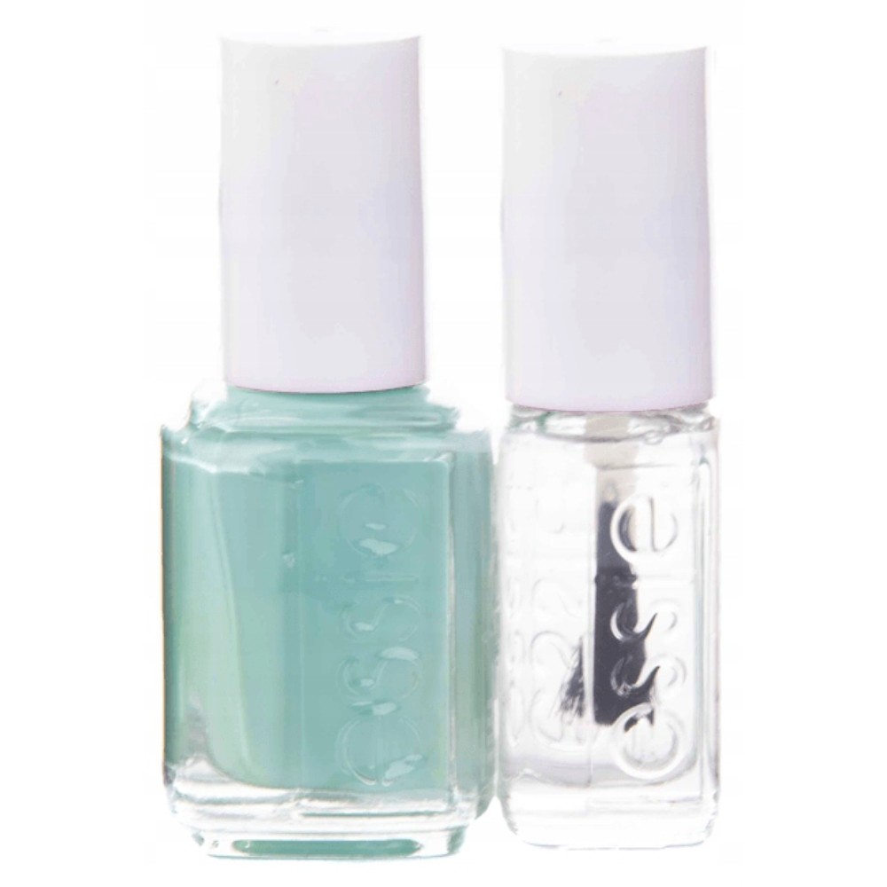 Set Essie Nail Enamel Vegan Glossy Shine Finish Nail Polish 99 Mint Candy Apple 135ml Nail Care Good To Go Top Coat Nail S