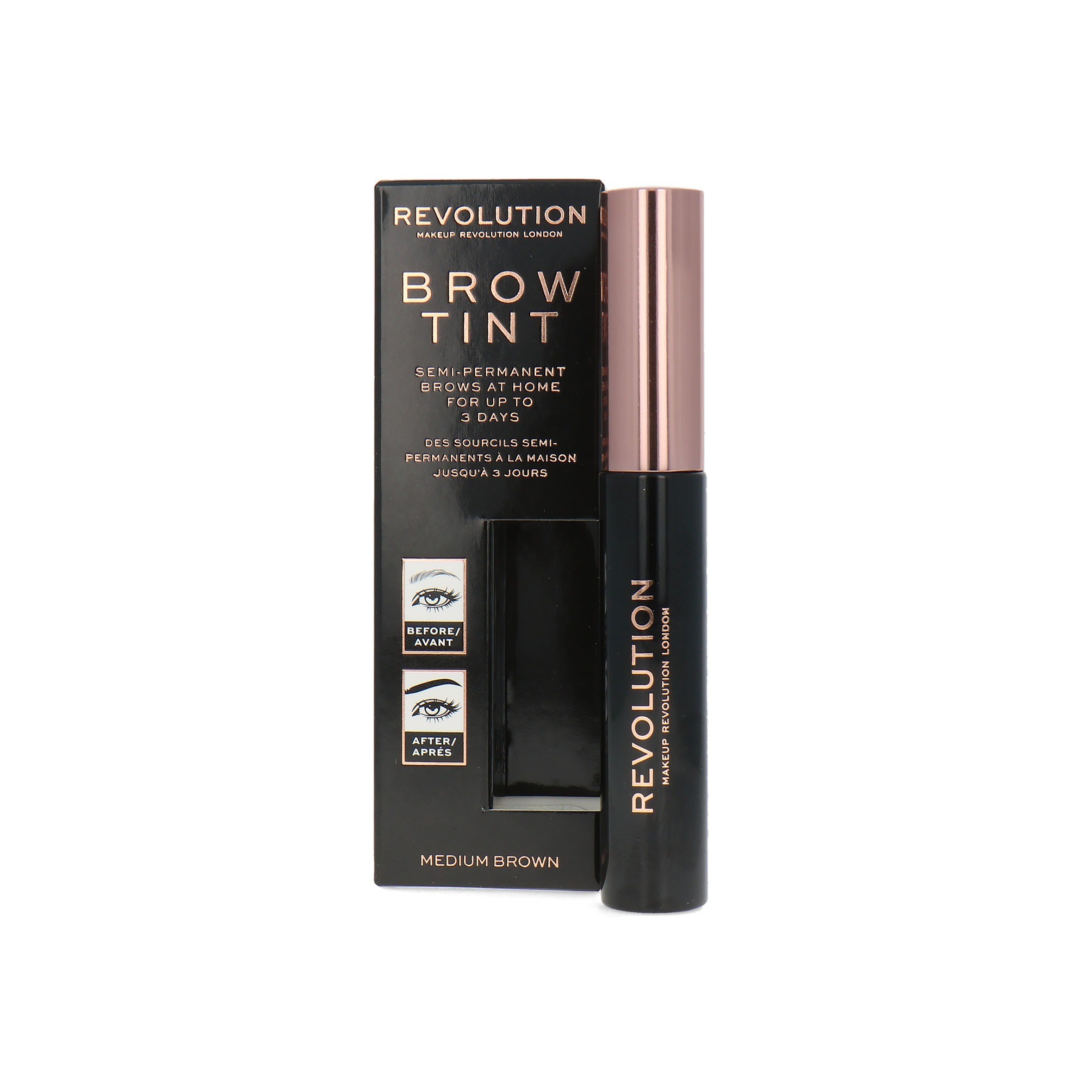Makeup Revolution Brow Tint Eyebrow Gel Medium Brown 6ml donna