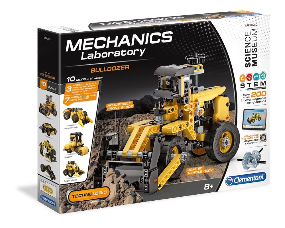 Clementoni Mechanics Laboratory Bulldozer Construction Set For Boys 8 years 200 pcs