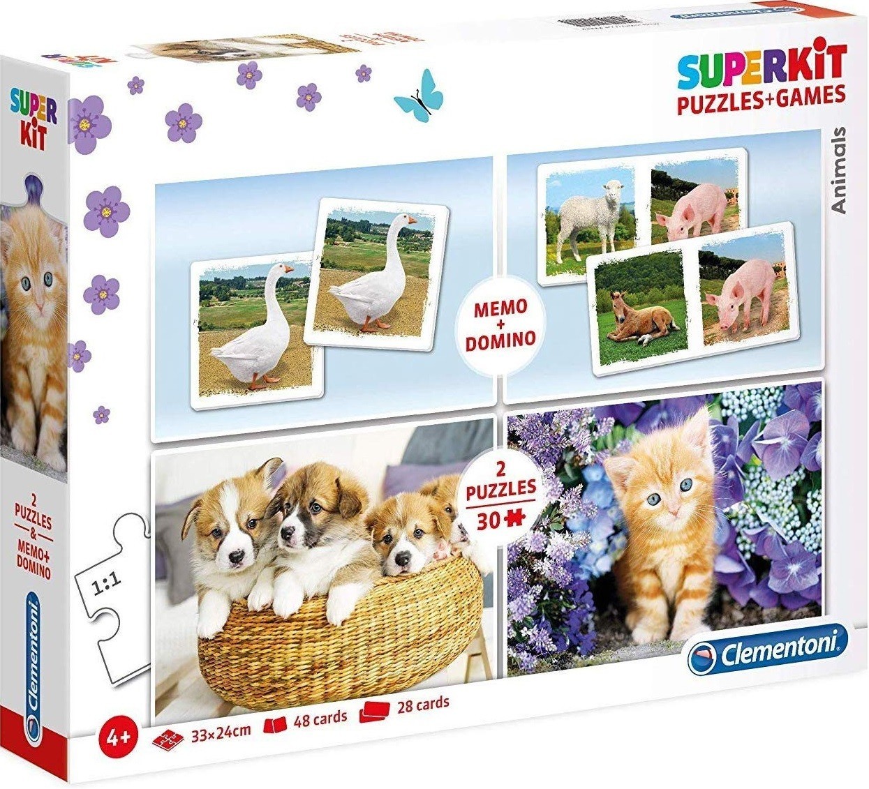Clementoni SuperKit Animals Puzzle 2 x 30 48 28 pcs4 years unisex