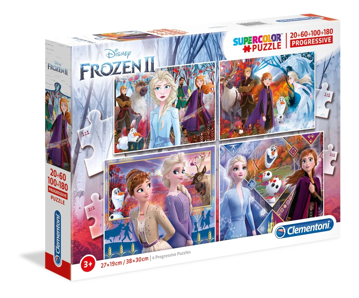 Clementoni Supercolor Frozen 2 Puzzle 21411 4 pcs For Girls 3 years donna