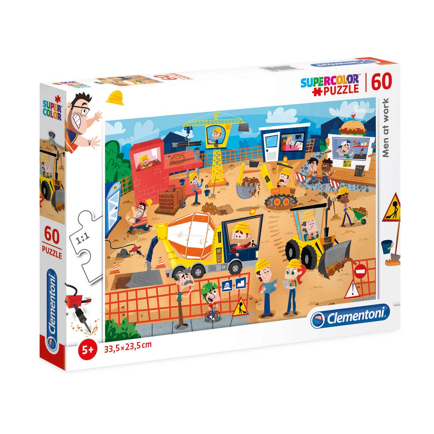 Clementoni Supercolor Men At Work Puzzle 60 pcs For Boys 5 years uomo