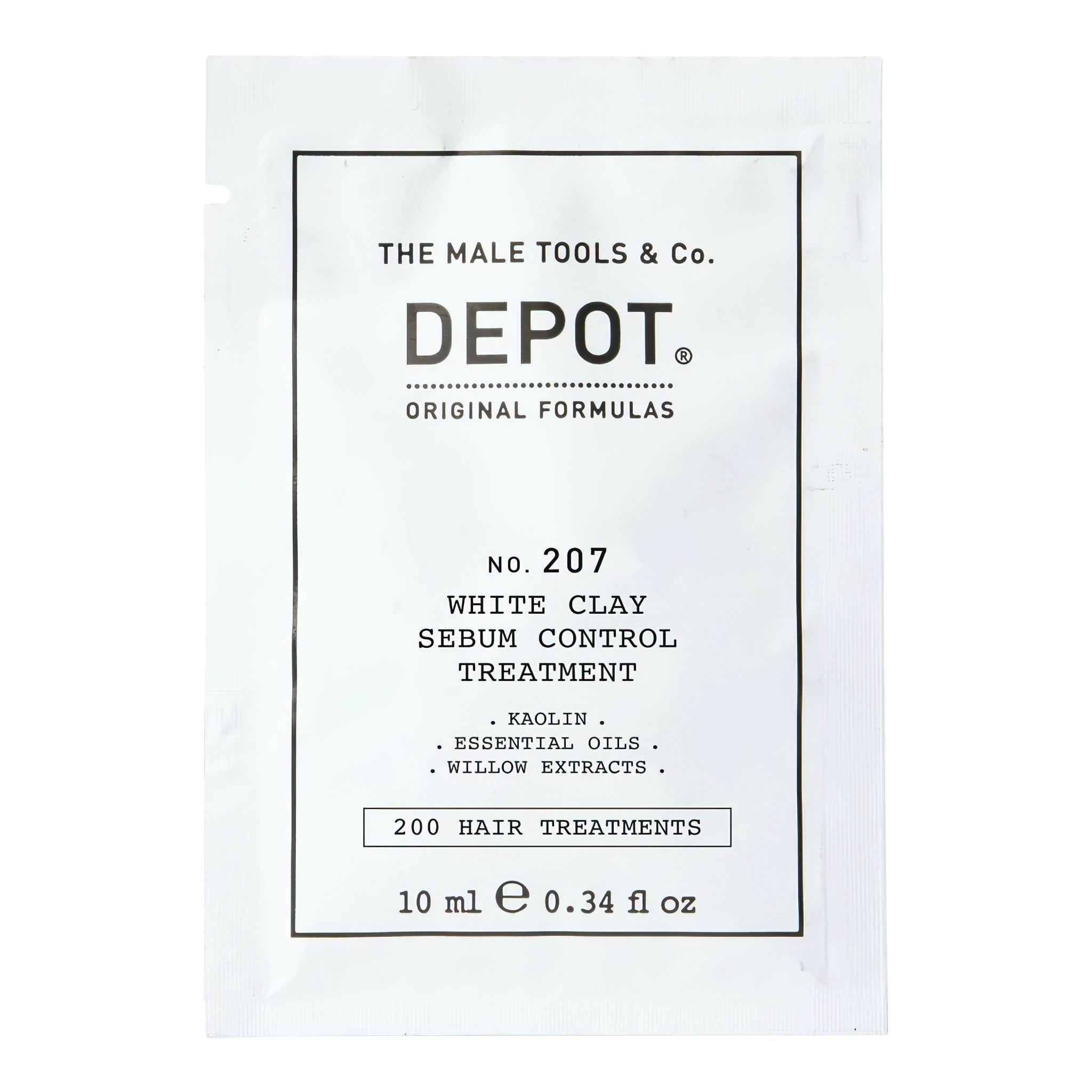 Depot 200 Hair Treatments No 207 Kaolin Scalp Treatment Cream Mask For Regulation Of Excessive Sebum 10ml donna