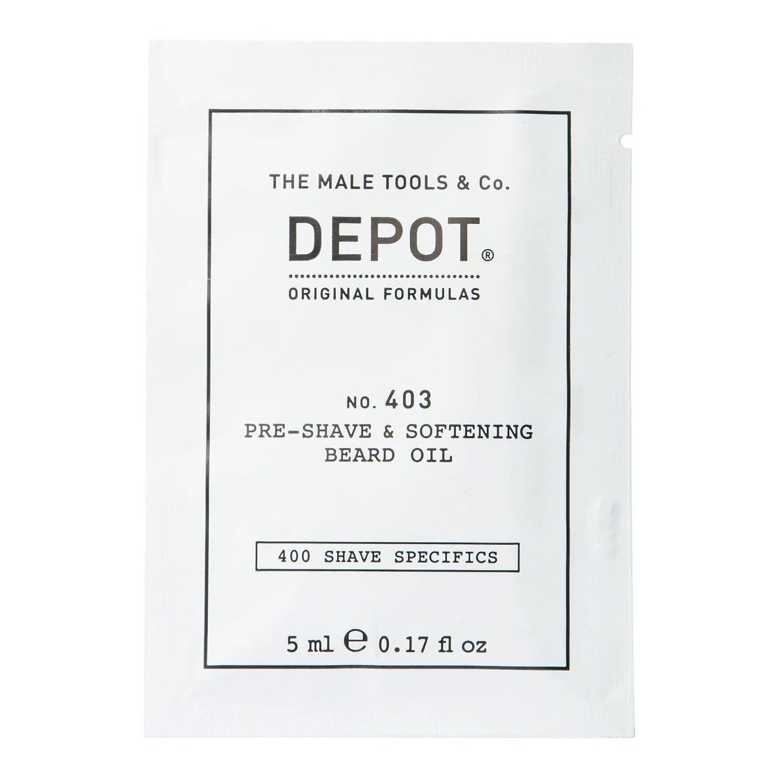 Depot 400 Shave Specifics No 403 Fresh Black Pepper Softening PreShaving Oil 5ml donna