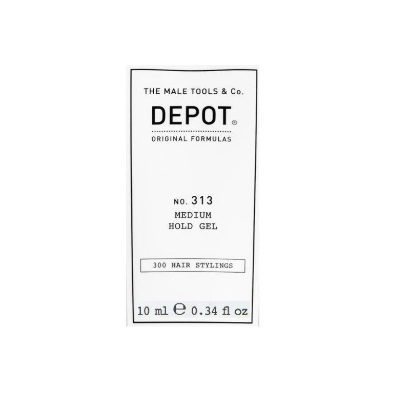 Depot 300 Hair Stylings No 313 UV Filter Hair Styling Gel Definition Control Medium Hold 10ml donna