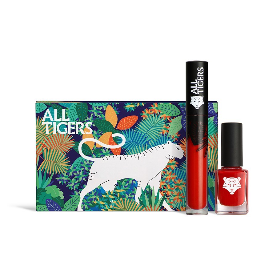 Set All Tigers Natural Vegan Liquid Lipstick 888 Call Me Queen 8ml Natural Vegan Vegan Nail Polish 298 Hit It Big 11ml u
