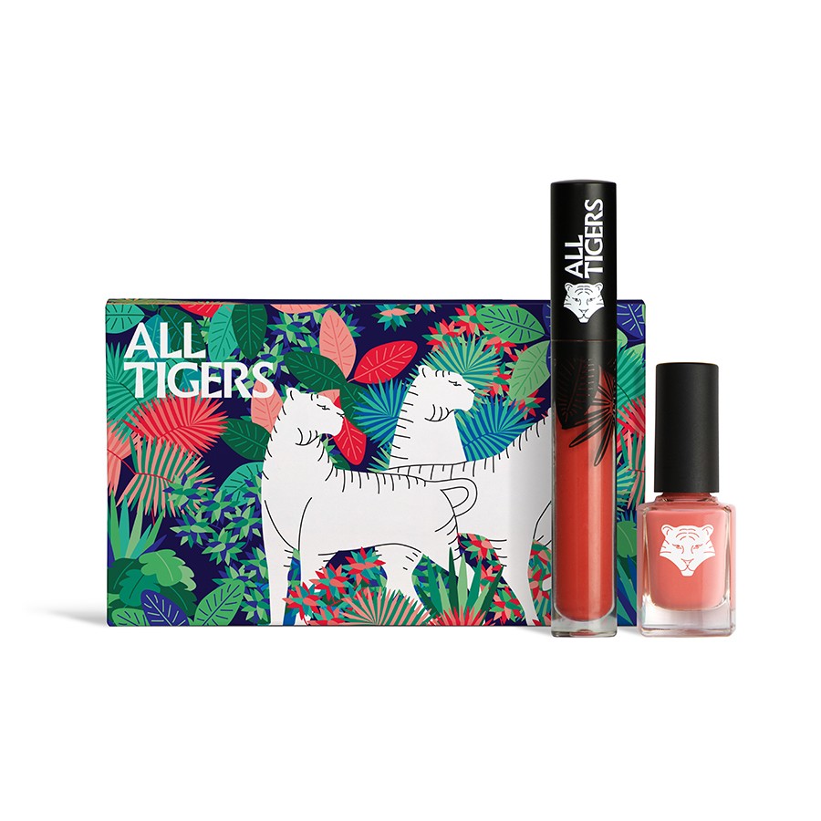 Set All Tigers Natural Vegan Liquid Lipstick 683 Make Your Mark 8ml Natural Vegan Vegan Nail Polish 196 Take Your Chance