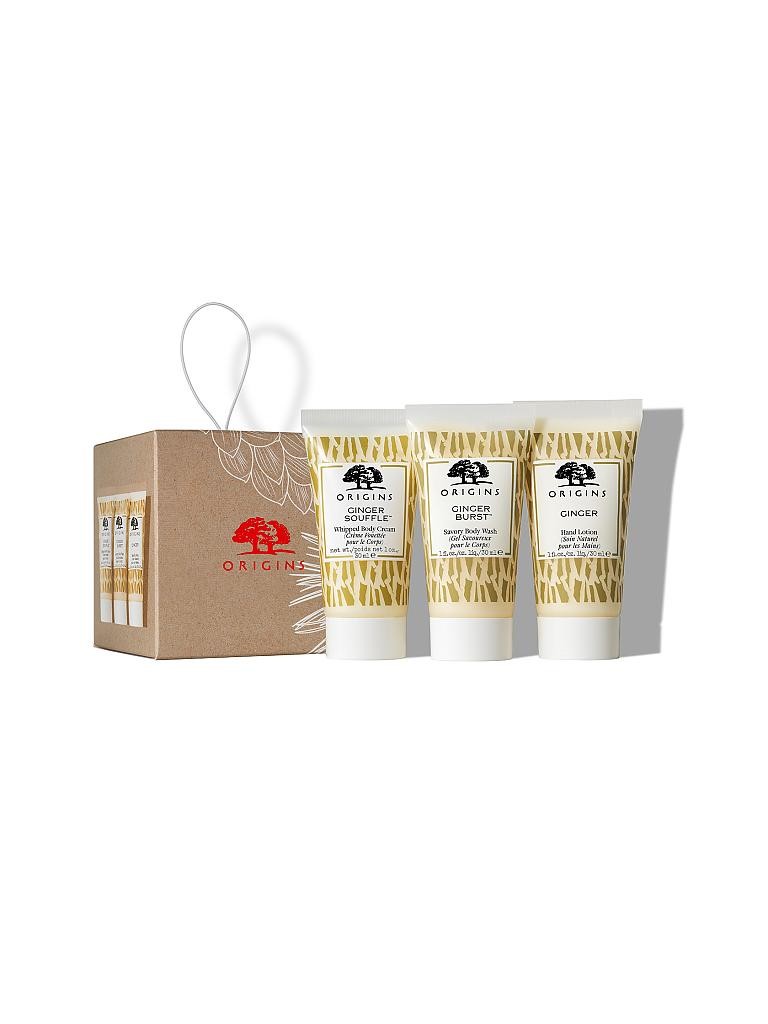 Gift Set Origins Origins Body Wash 30ml Ginger Nourishing Hand Lotion 30ml Ginger Souffle Nourishing Body Cream 30ml donna