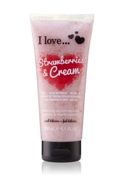 I LOVE Exfoliating Shower Smoothie body scrub Fragole e Crema 200ml