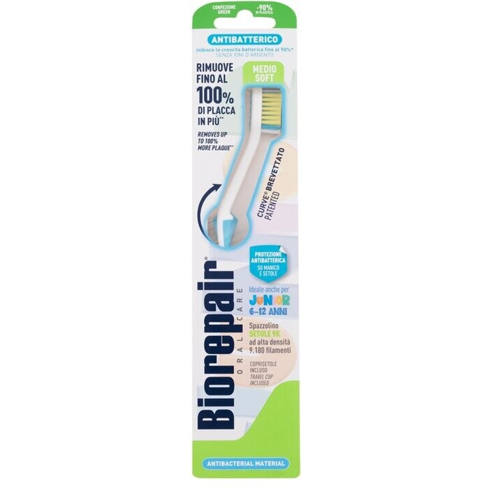 Biorepair Spazzolino Junior Antibatterico Medio Morbido Spazzolino classico donna 10ks