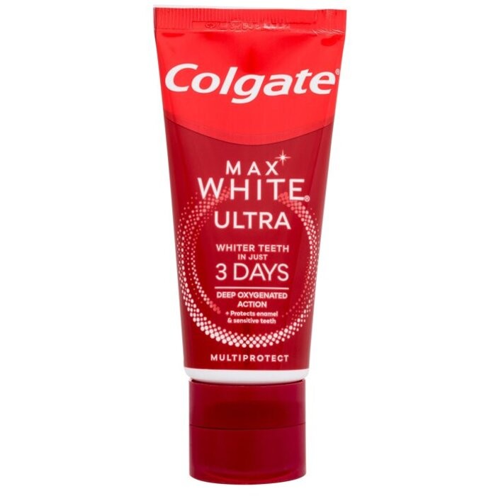 Colgate Dentifricio Max White Ultra Multi Protect Dentifricio sbiancante per proteggere gengive e denti sensibili donna 50ml