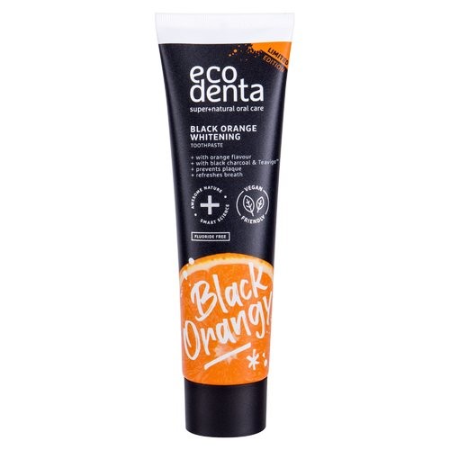 Ecodenta Toothpaste Black Orange Whitening Toothpaste for perfectly white teeth with orange flavor donna 100ml