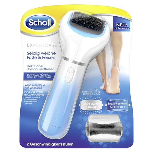 Scholl Lima elettrica per piedi Velvet Smooth e testina rotante media ruvida con minerali marini donna