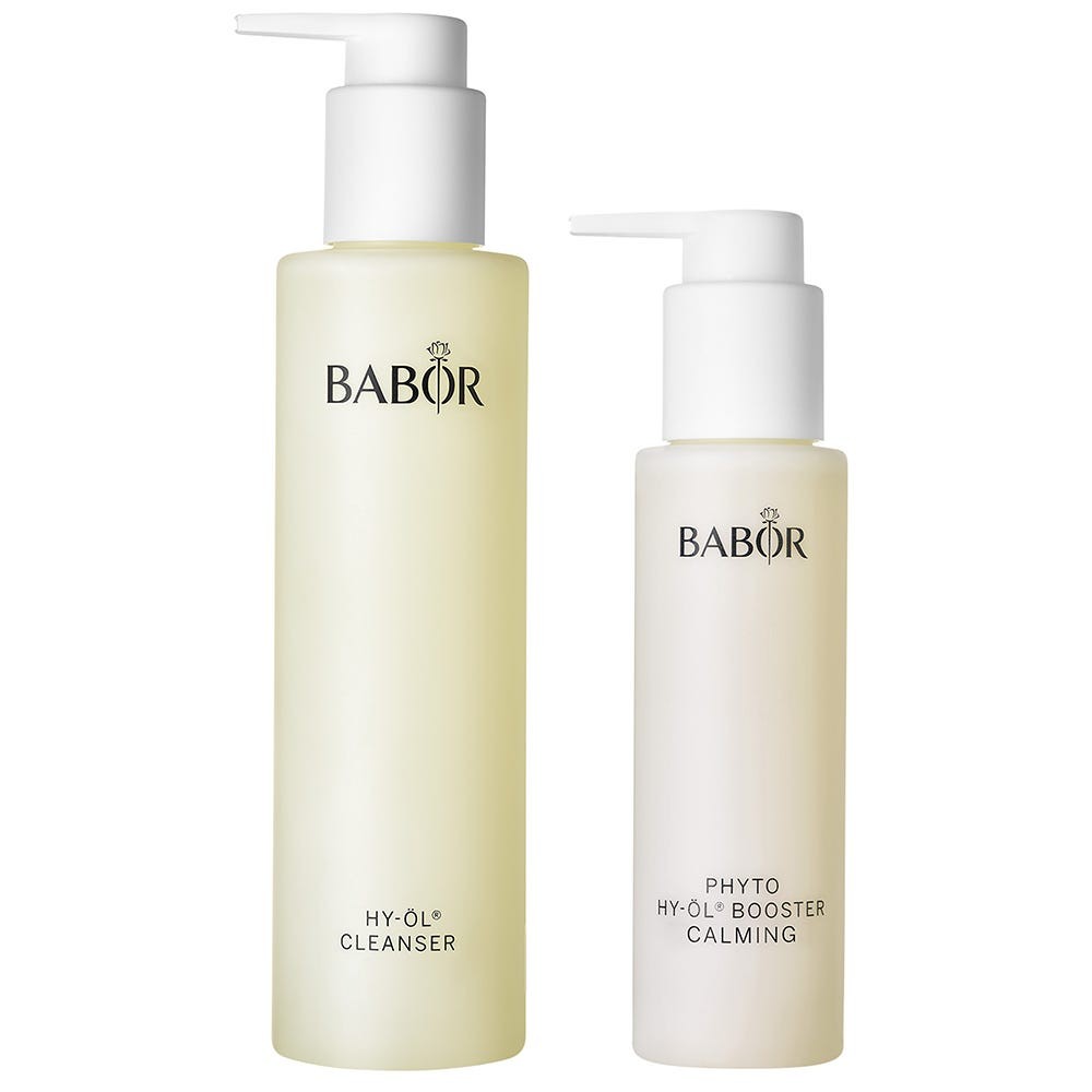 Babor Hy-Oil Cleansing Phyto Booster Calming Set 300ml Cleansing Oil 200ml-Booster Calming 100ml - For Sensitive Skin