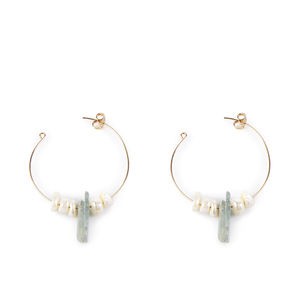 Shabama LAO GREEN 4CM pendientes oro brillo 1 unit unisex