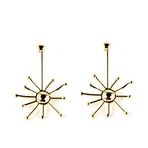 Shabama SUN earrings shiny gold 1 unit unisex