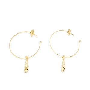Shabama AGULLA earrings gold glitter 1 unit unisex