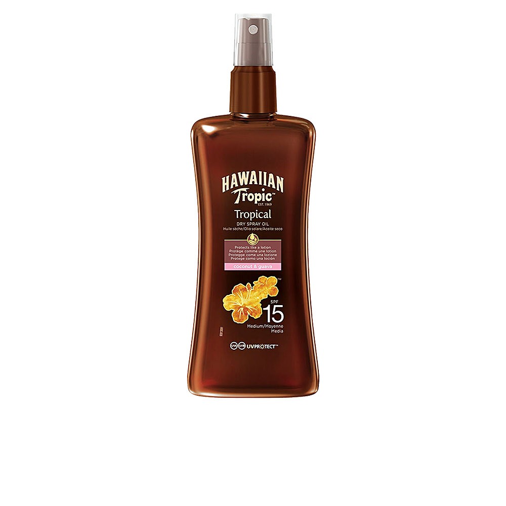 Hawaiian Tropic Protective Dry Spray Oil Spf15 Medium 200ml Unisex