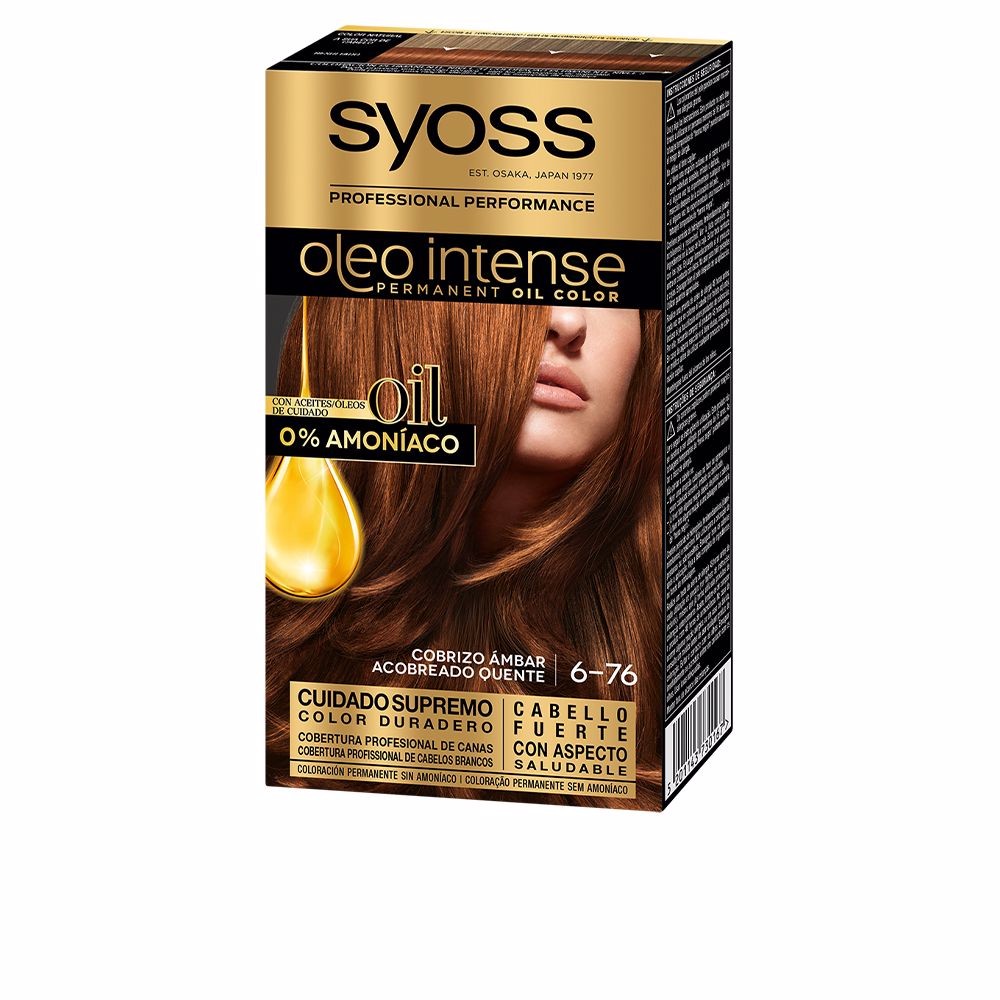 Syoss OLIO INTENSE tinte sin amoniaco 676cobrizo ambar 5 pz Donna