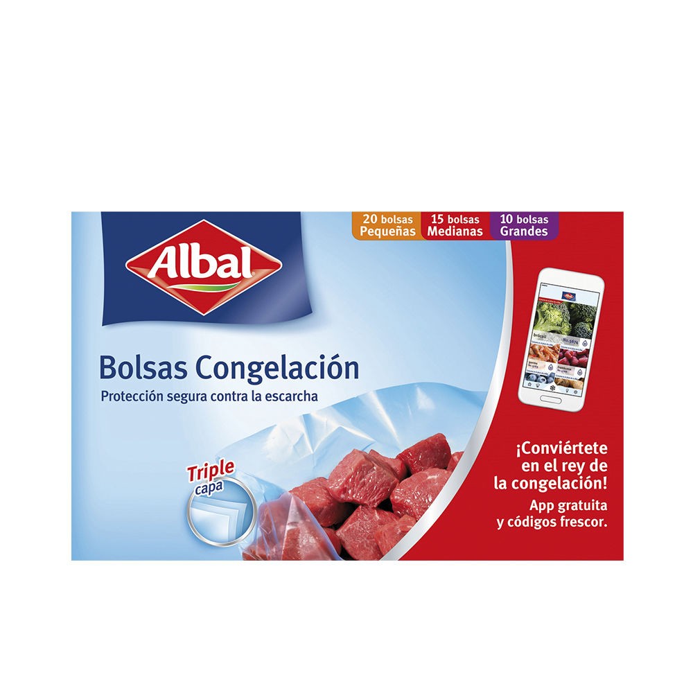 Albal Bolsas Congelacion 3 Tamaos Triple Capa 45 U unisex